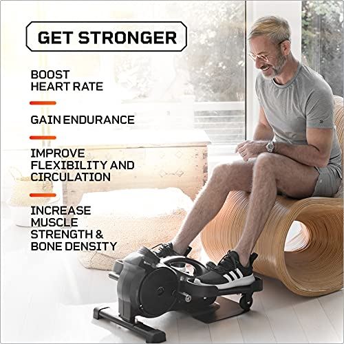 LifePro Under Desk Elliptical �C Under Desk Pedal Exerciser to Strengthen Muscles and Build Cardiovascular Fitness