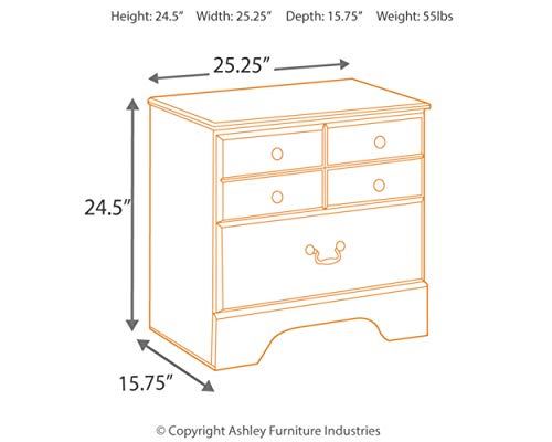 Bittersweet Traditional Replicated Pine Nightstand with 2 Drawer