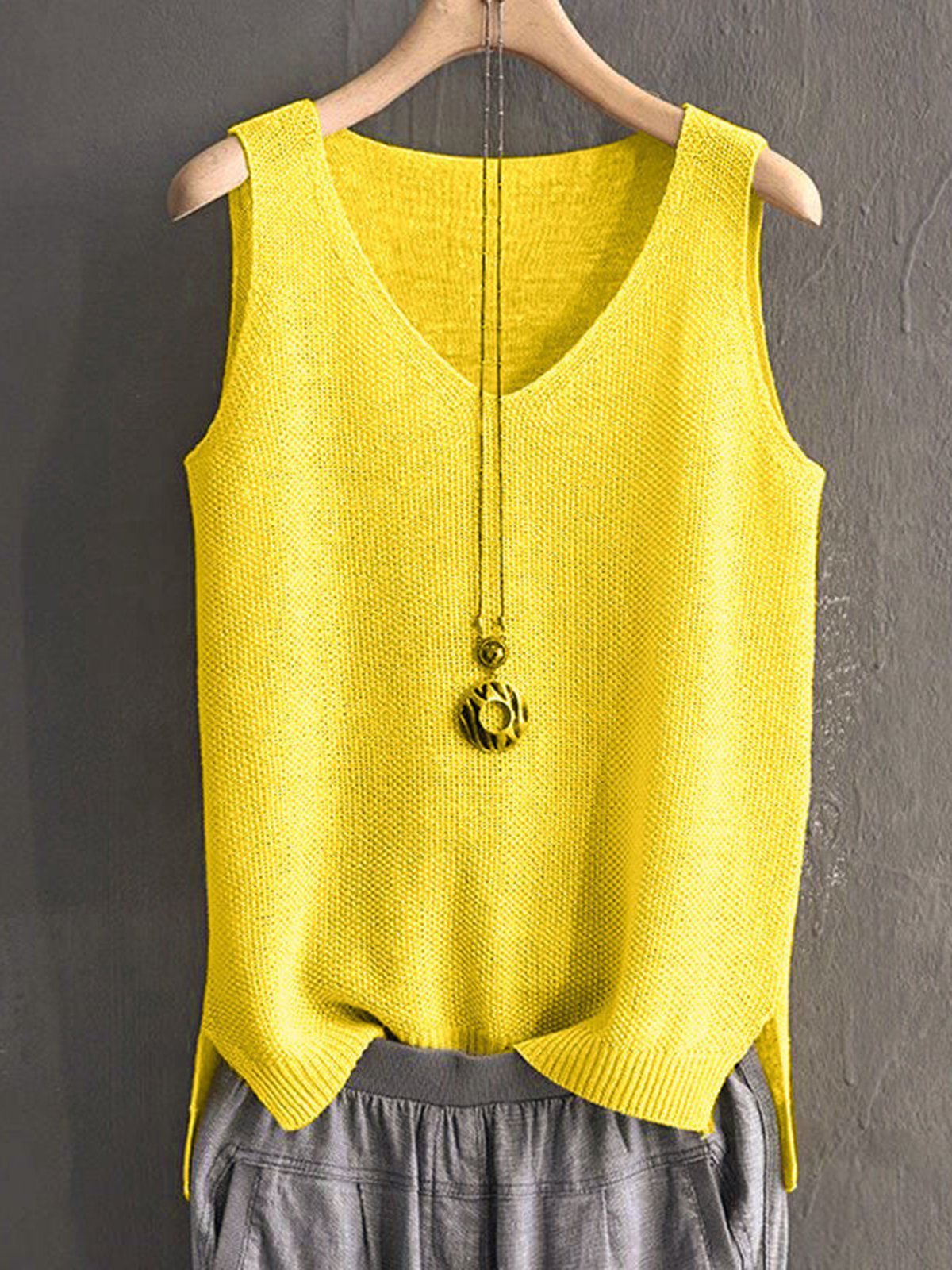 Holiday Solid Sleeveless Shirts & Tops