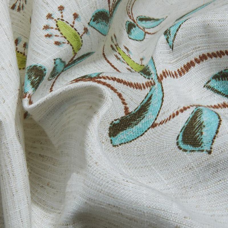 AURORA Flower Print Fabric Swatch Polyester Cotton, Refundable For Order Amount Over $399