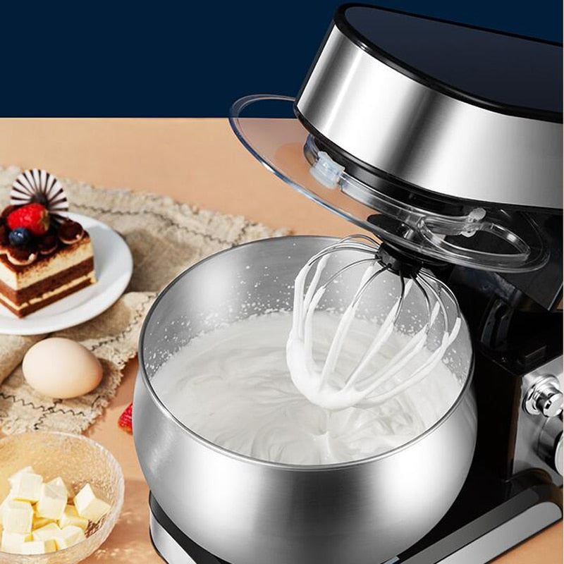 Electric Stand Food Mixer Stainless Steel Chef Machine 5L Bowl Cream Blender Knead Dough