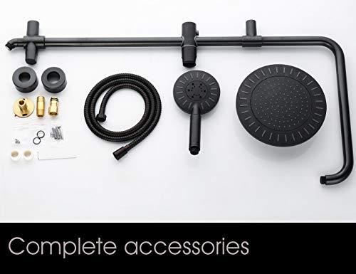 shower head and handheld shower head with height adjustable holder