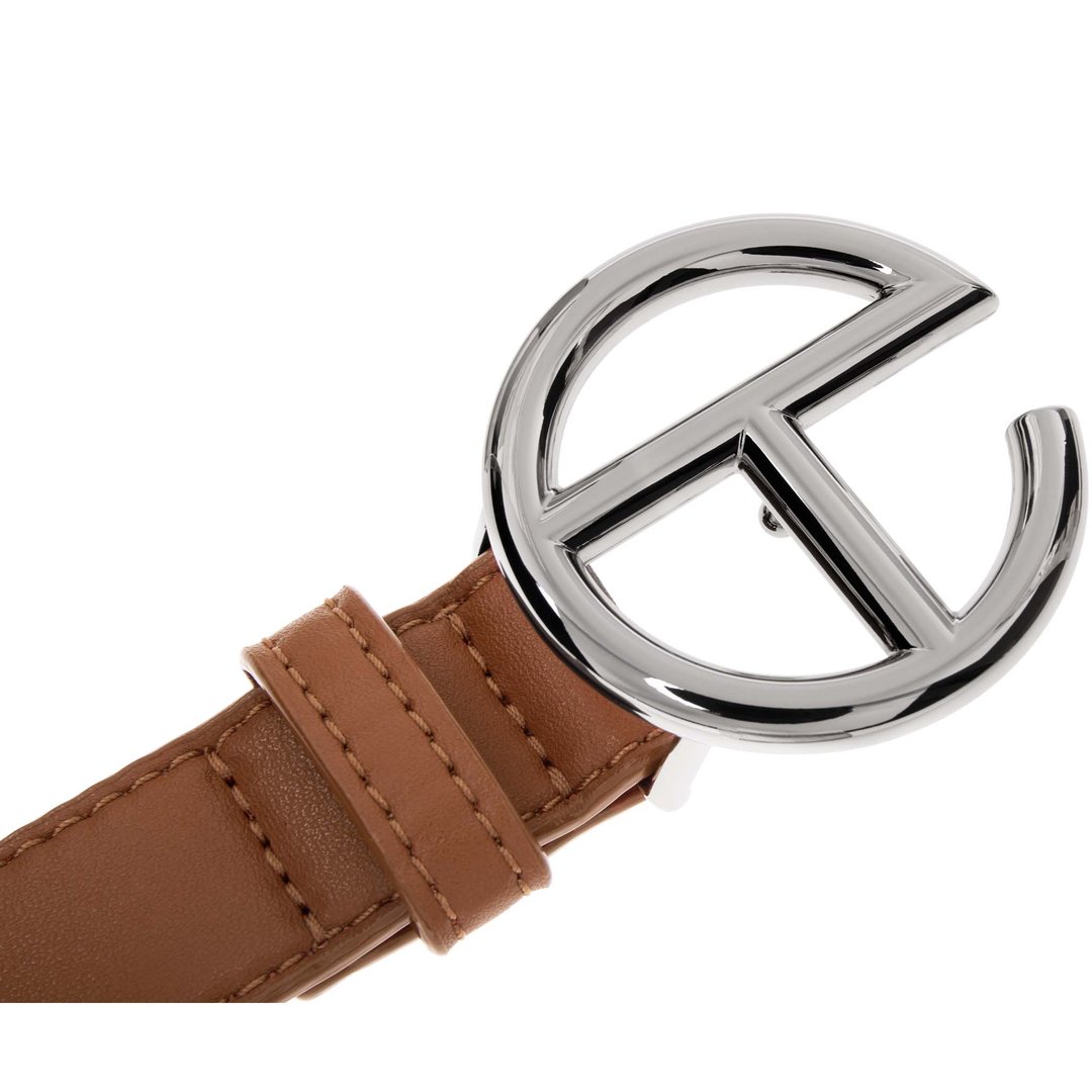Logo Belt - Silver/Tan
