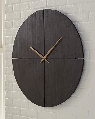 Signature Design Wall Clock/ Black