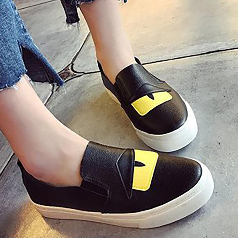 Women PU Loafers Casual Comfort Slip On Shoes