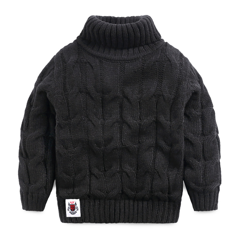 High Quality LittleSpring England Style Baby Boy Turtleneck Sweater Autumn Winter Cottons Warm Sweaters Children Boys Pullovers