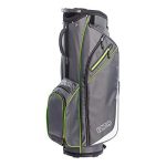 Izzo Golf Izzo Ultra-Lite Cart Golf Bag With Single Strap & Exclusive Features, Gray/Lime