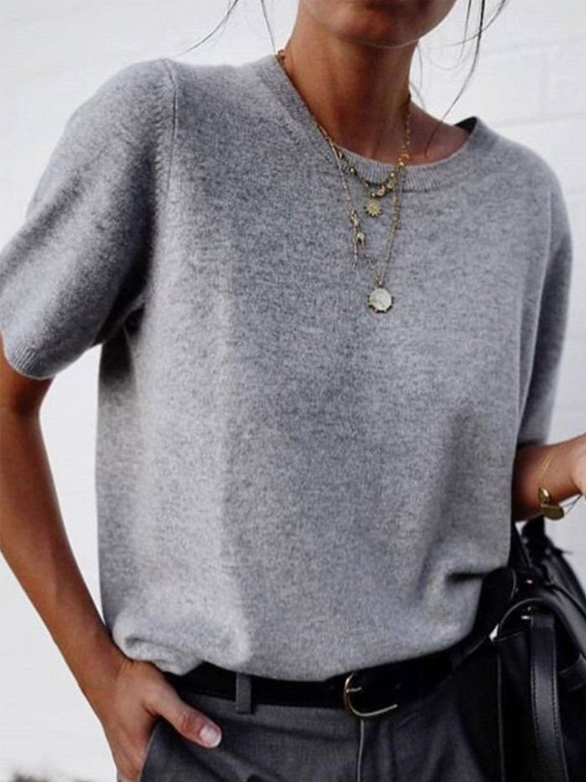 Casual Round Neck Shirts & Tops