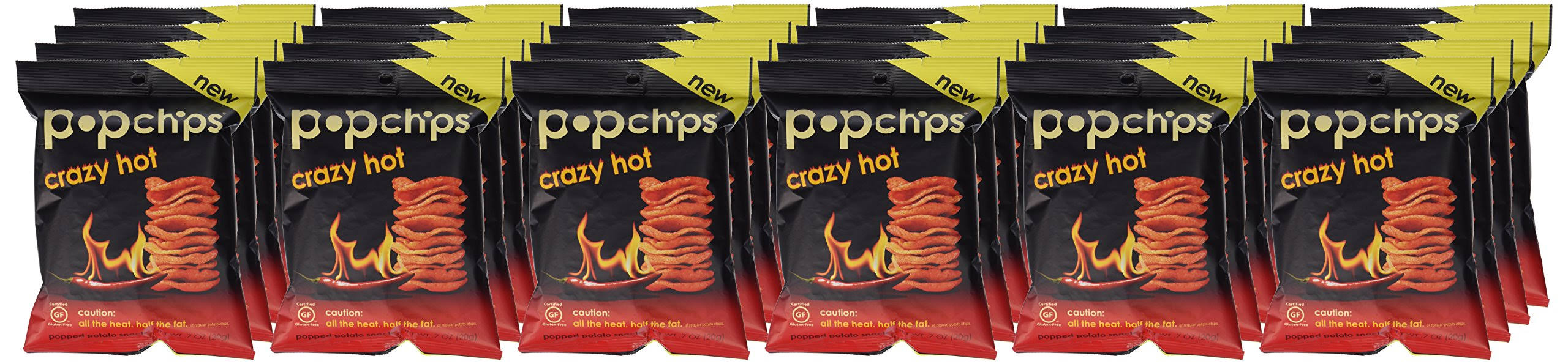 Popchips Popped Chip Snack, Potato, Crazy Hot - 0.7 oz