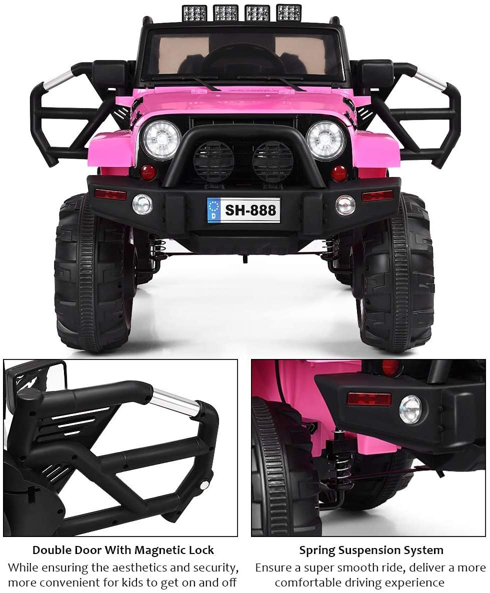 12V Battery Powered Electric Ride On Car | Pink