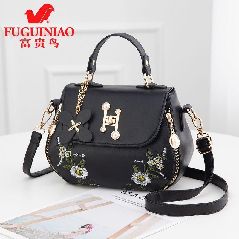 2020ファッションレディースバッグ刺繍ワンショルダーメッセンジャーバッグ