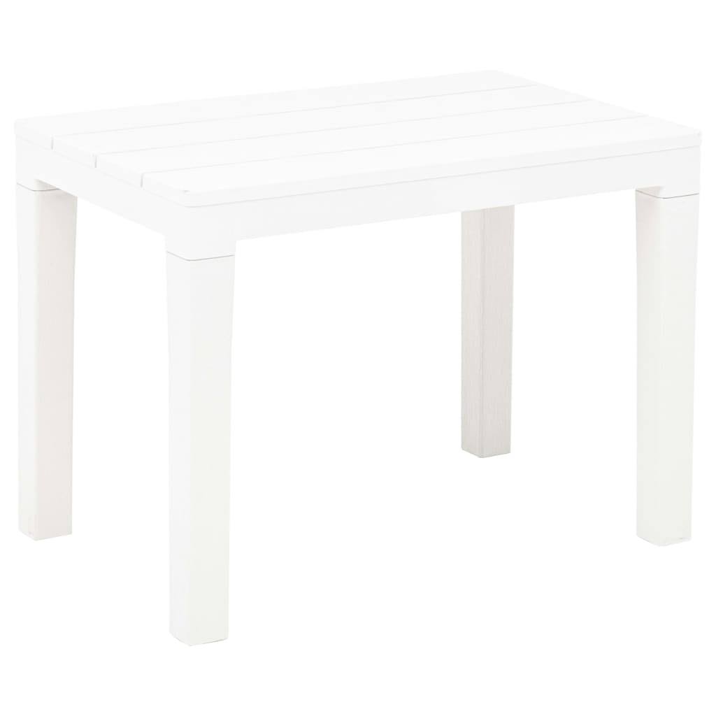 vidaXL Garden Benches 2 Pcs White Plastic