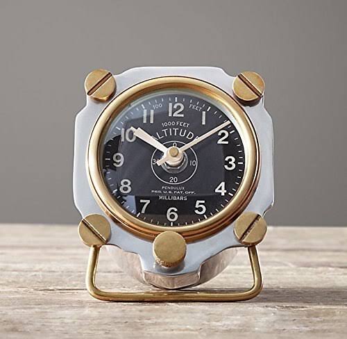 Pendulux Altimeter Table Clock - Aluminum