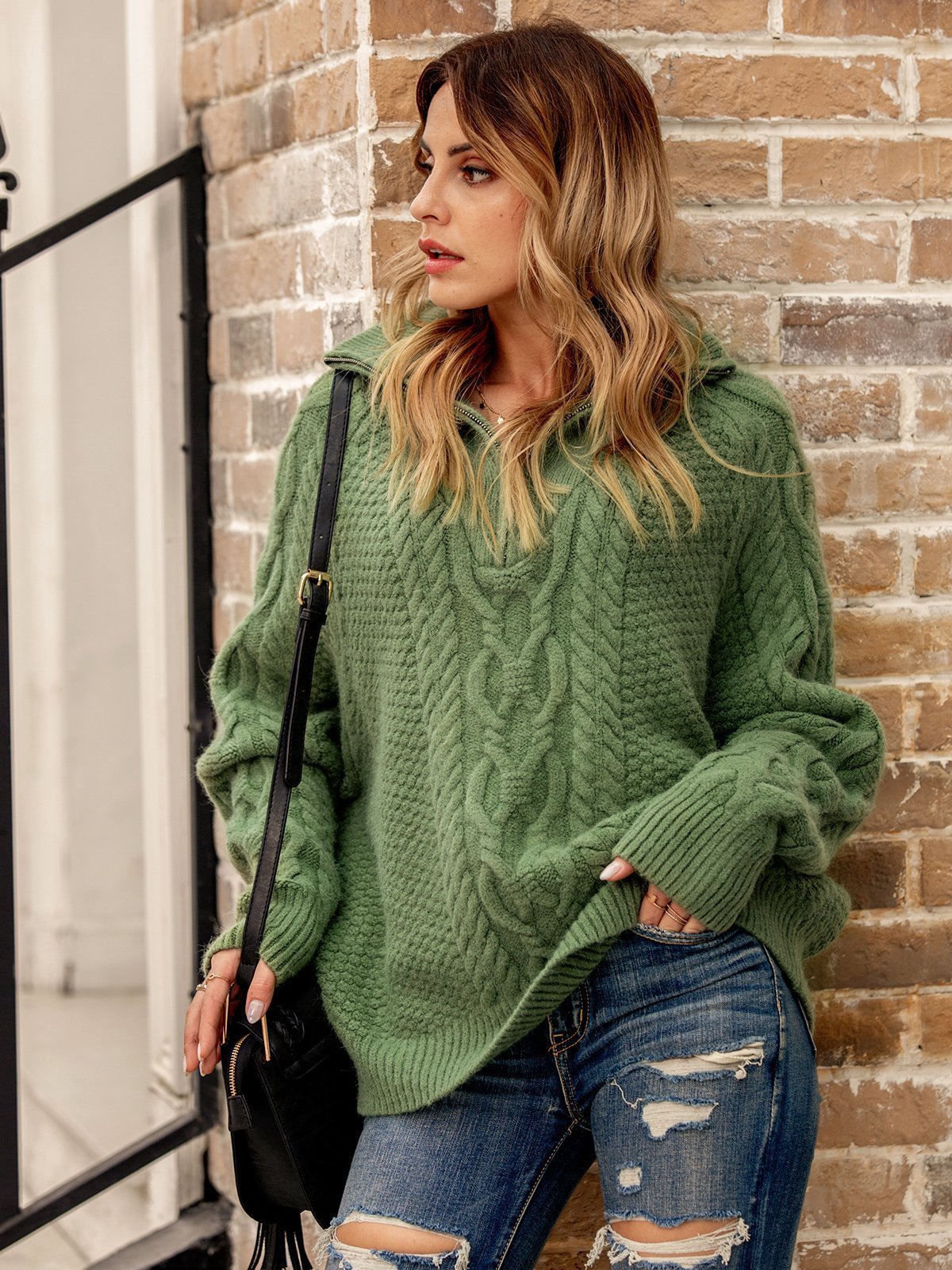 Women Long Sleeve Turtleneck Sweater