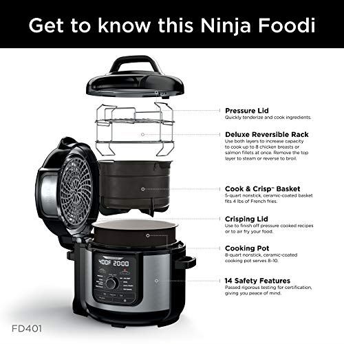 Ninja FD401 Deluxe Pressure Cooker, 8-Quart