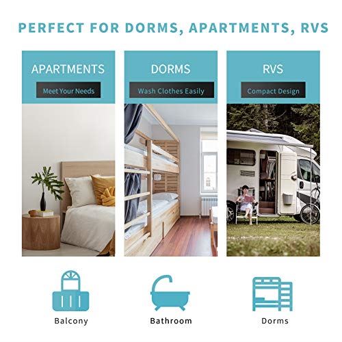 Mini Twin Tub Washer Compact Laundry Machine with Built-in Gravity Drain