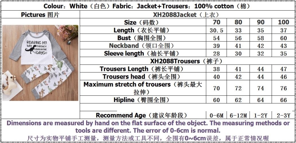 Kids Boy Autumn Print Two Piece Pants Pajama Set