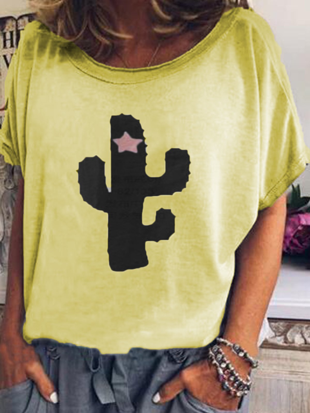 Short Sleeve Round Neck Casual Shirts & Tops