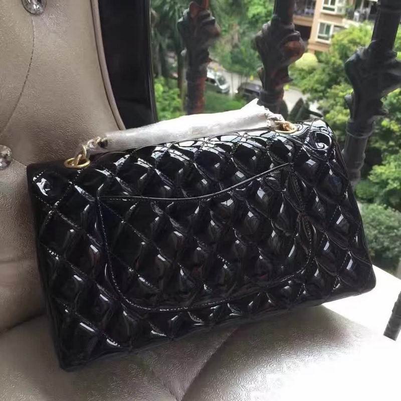 high quality handbag 119014 patent genuine leather flap bag 1112