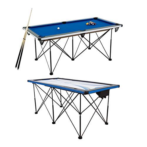 6’ Portable Folding Pool/Billiard Table w/ Folding Legs, Instant Assembly & Accessories