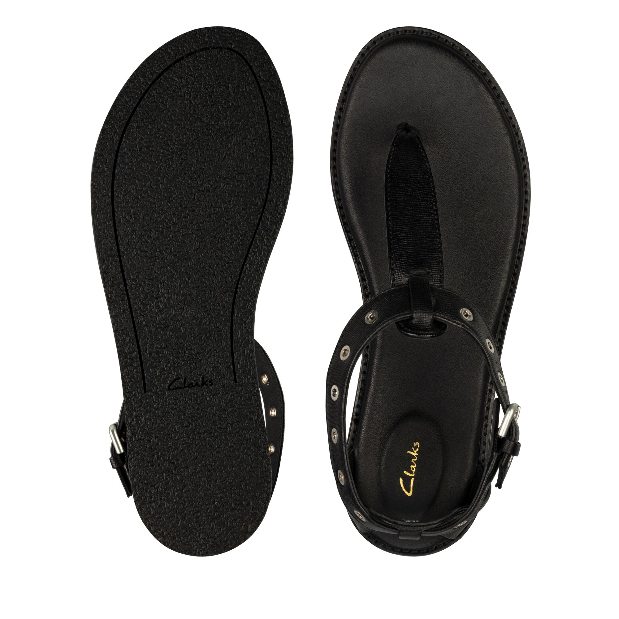 Women Sandals Karsea Post Black Leather