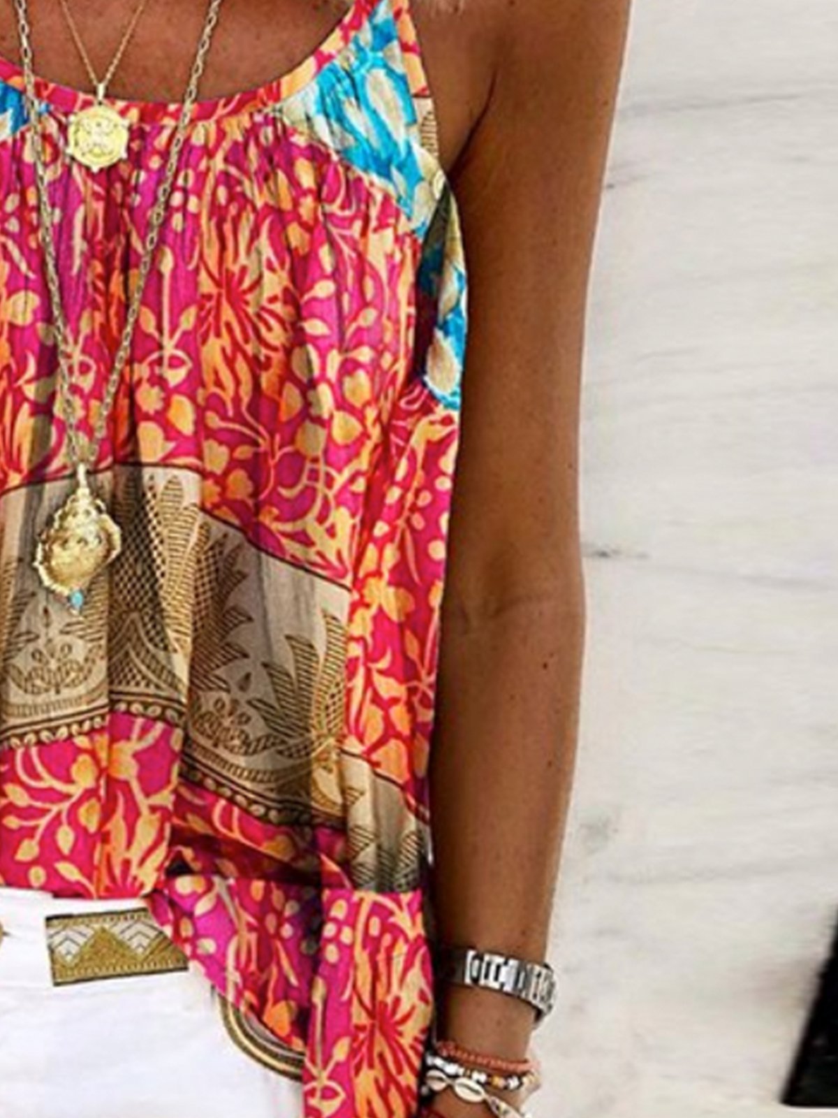 Bohemian casual strap top