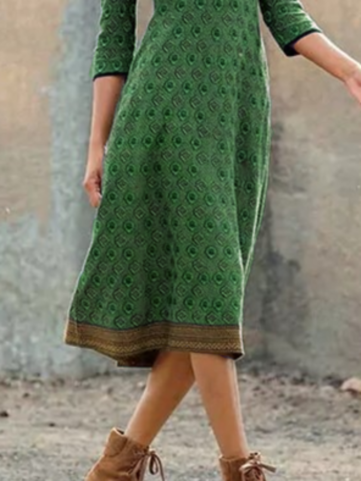 Plus size Casual Printed Geometric Dresses