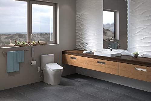 Two-Piece Elongated Dual Flush 1.0 and 0.8 GPF Toilet with S550e Electric