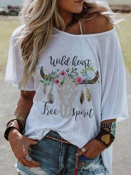 Casual Top Hippie Printed