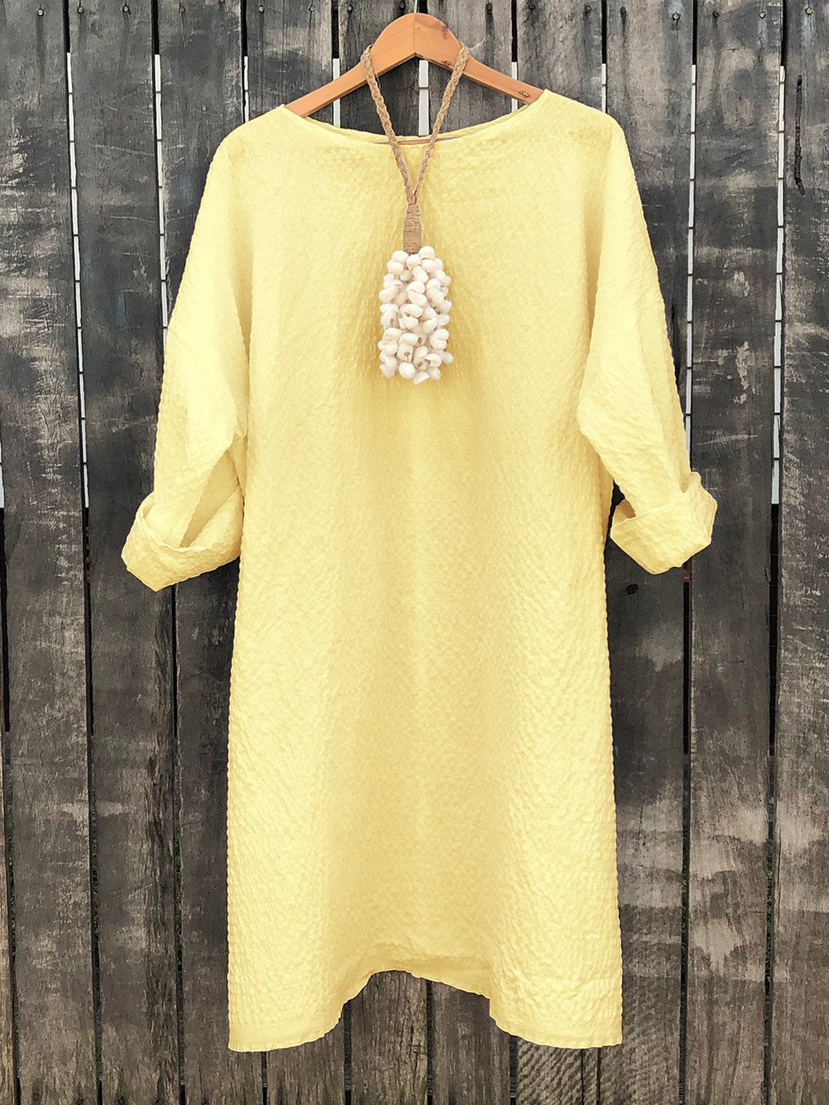 Crew Neck Women Dresses Casual Cotton Dresses