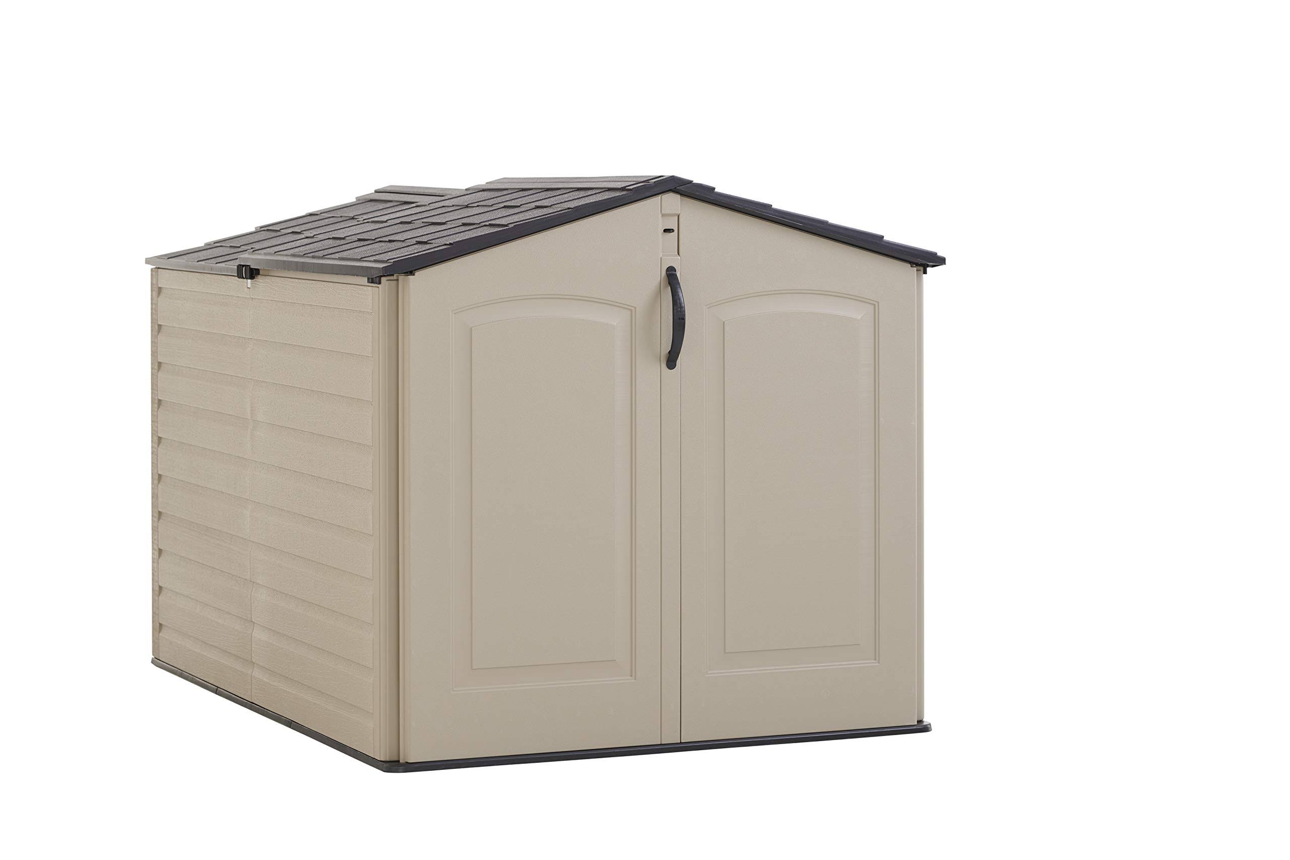 Rubbermaid Slide-Lid Resin Weather Resistant Outdoor Garden Storage Shed, Roughneck
