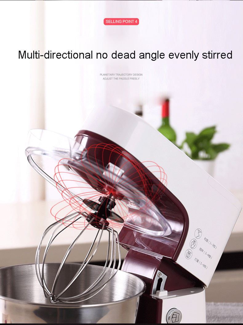 Electric Vertical Food Mixer Stainless Steel Food Mixer 5.5L Cream Dough Cake Bread Whisk Chef Machine