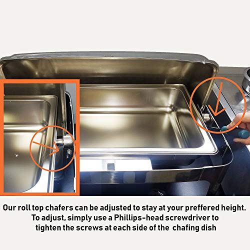 Tiger Chef Chafing Dish Buffet Set – 6 Quart Food Warmer Stainless Steel