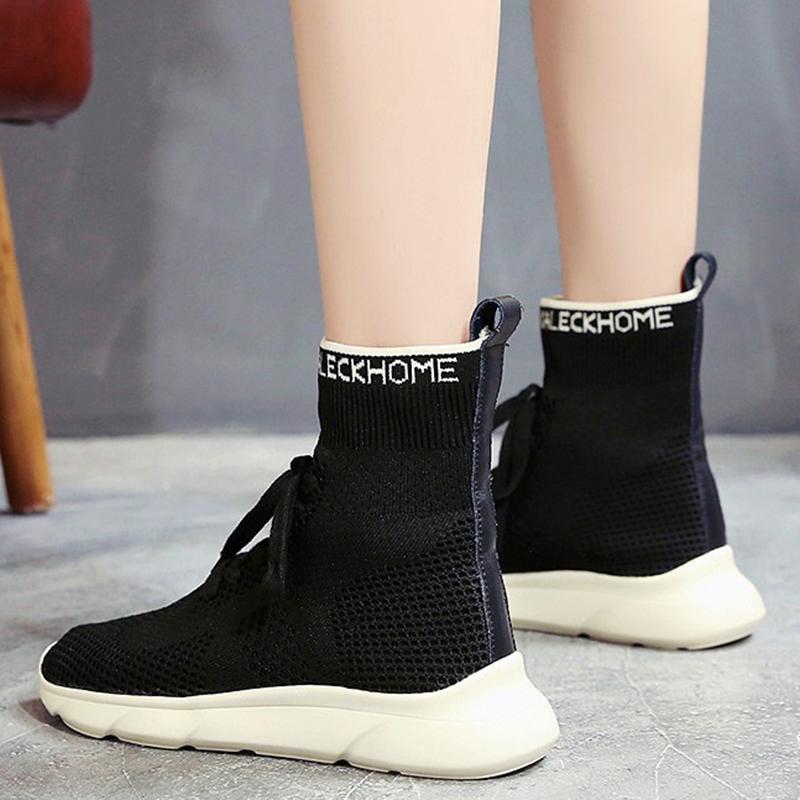 Breathable Low Heel Mesh Lace-up Daily Boots For Women