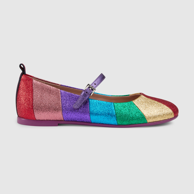 Children's rainbow ballet flat