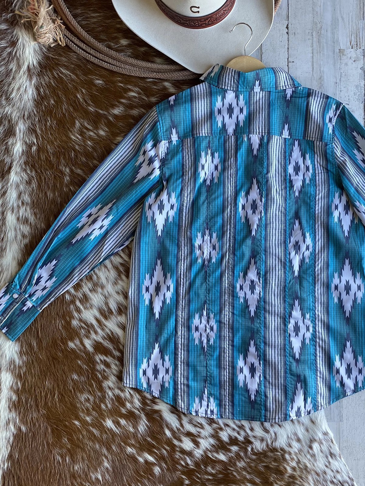 Long Sleeve Vintage Floral-Print Shirt Collar Shirts & Tops