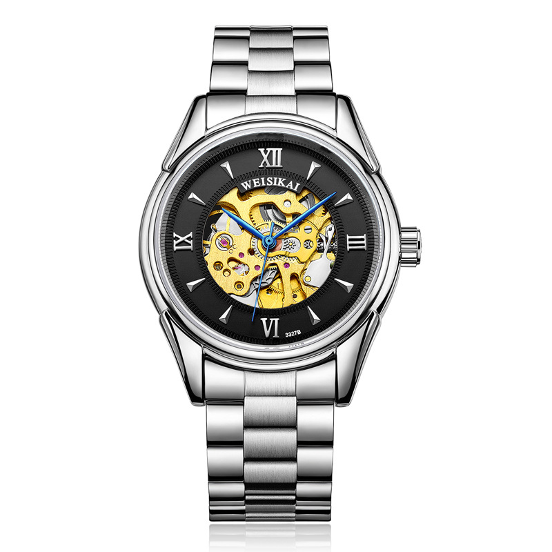 Genuine Weisikai Mens Business hollow automatic mechanical watches manufacturers selling custom waterproof