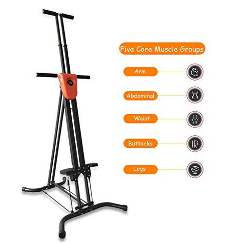 Mustbe Strong Foldable Vertical Climber Climbing Machine Space Walker with Digital Display-