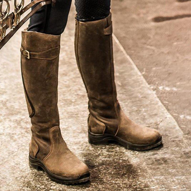 Women Daily Casual Slip on  Knee High  Riding Boots