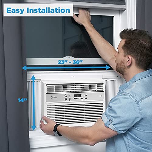Window Air Conditioner, Fan-Cools with Cools, Circulates, Dehumidifies & Remote