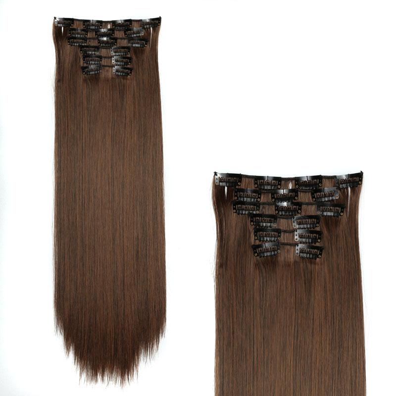 Accesoriu Elegant pentru Perucă, 6 Buc. Extensii de Păr, Lungi, Drepte