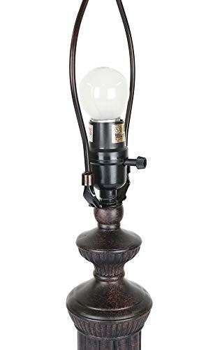 12-inch Stained Glass Table Lamp with 24.8-inch Total Height