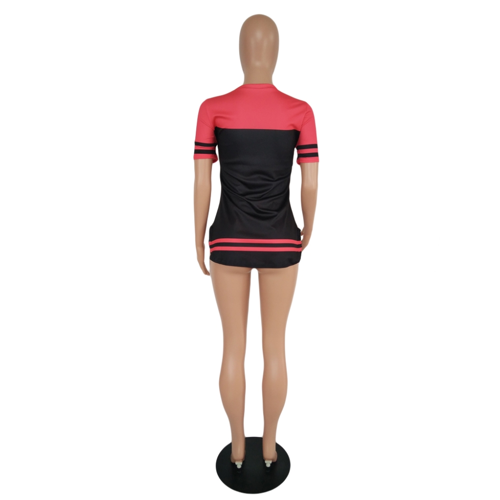 Summer Print Contrast Long Shirt