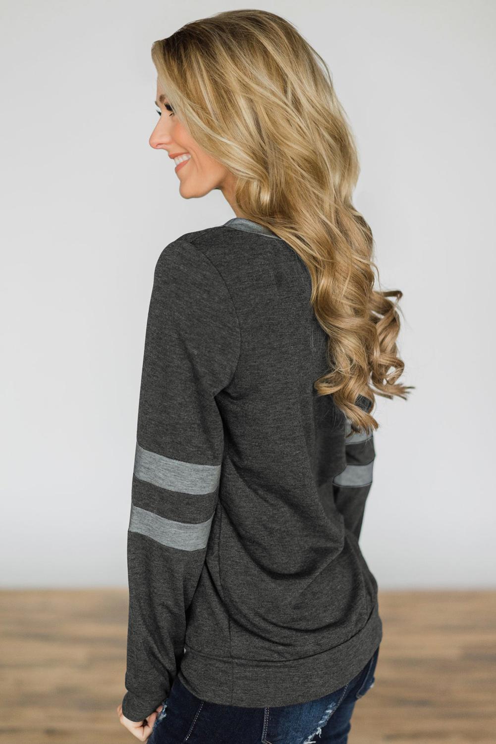 Gray Addicted To You Long Sleeve Sweatshirt