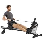 Ativafit Health & Fitness Magnetic Rowing Machine with LCD Display- for Wen and Women (Black)