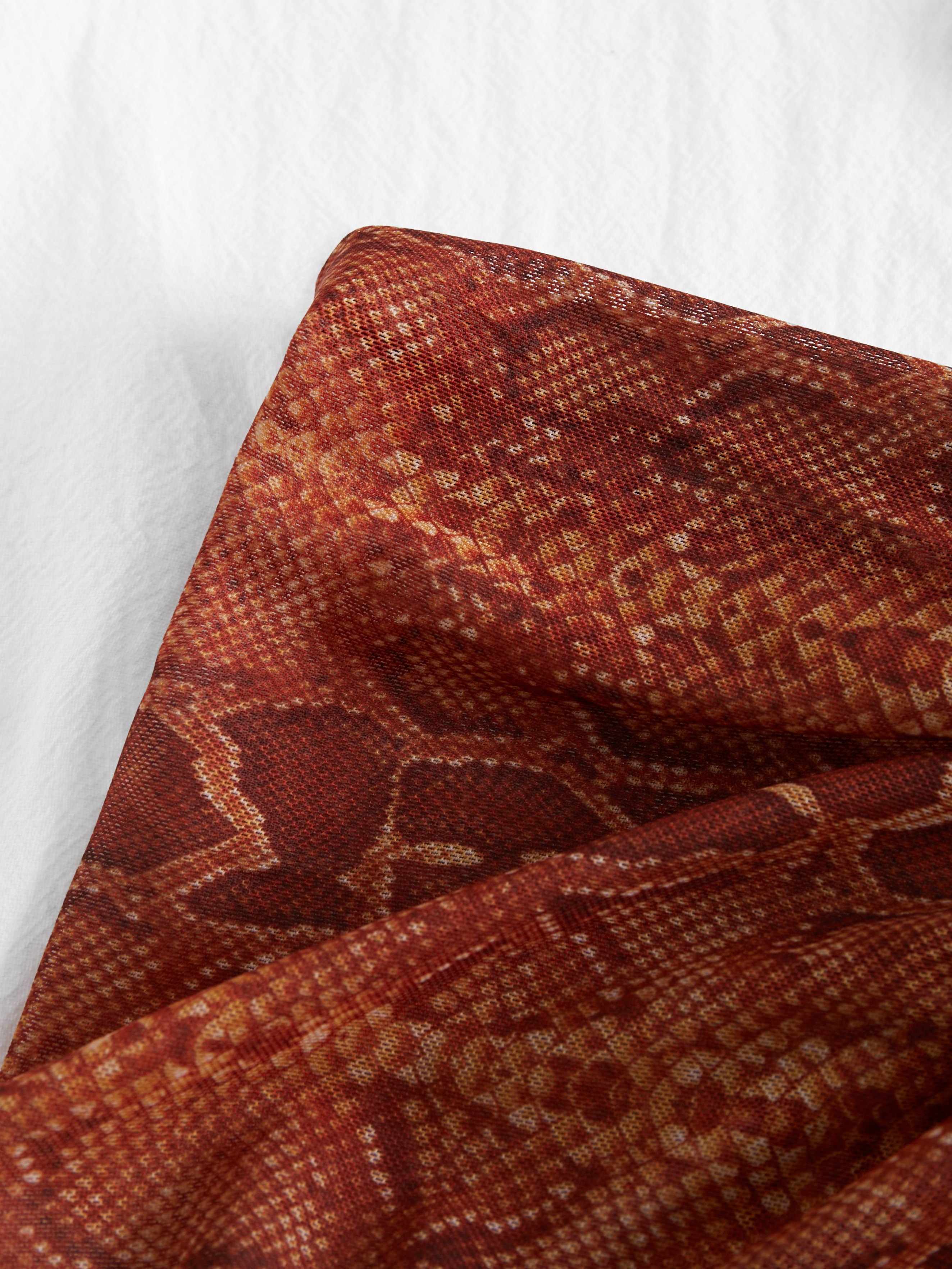 Snake Print Halter Three-Piece Bikini Set