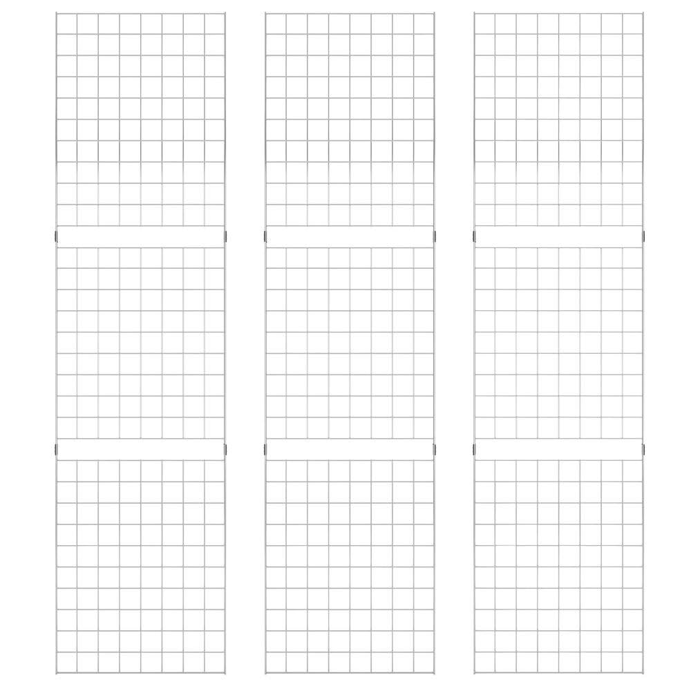 2'x8' Portable Grid Panel - Chrome
