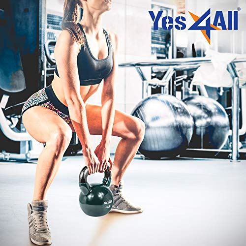 Yes4All Combo Special: Vinyl Coated Kettlebell Weight Sets , 5-30 lbs