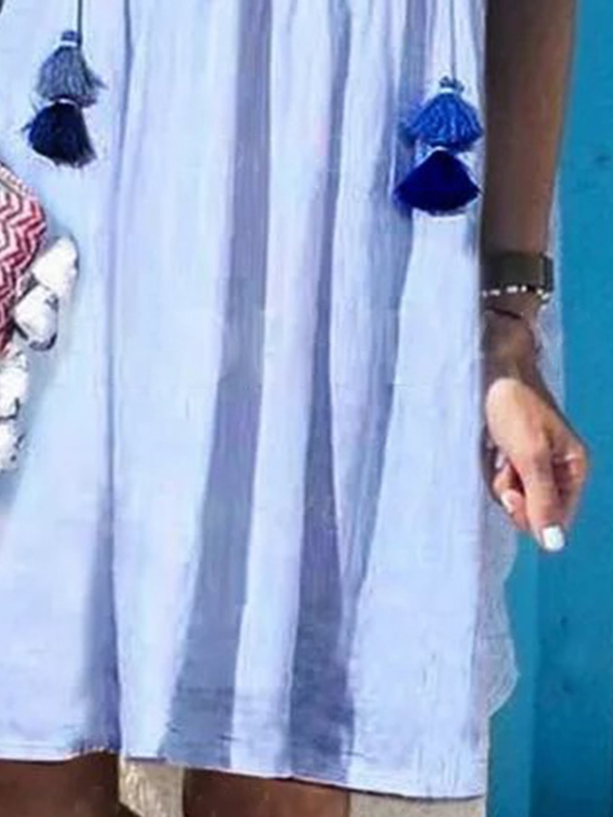 Women V-Neck Printed Holiday Summer Dresses