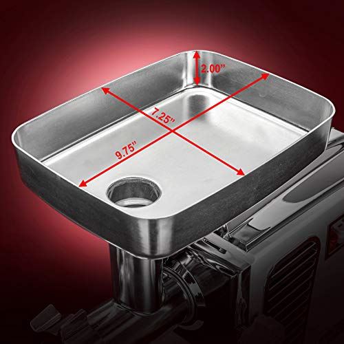 Electric Meat Grinder & Sausage Stuffer: 6 Grinding Plates, 3 S/S Blades